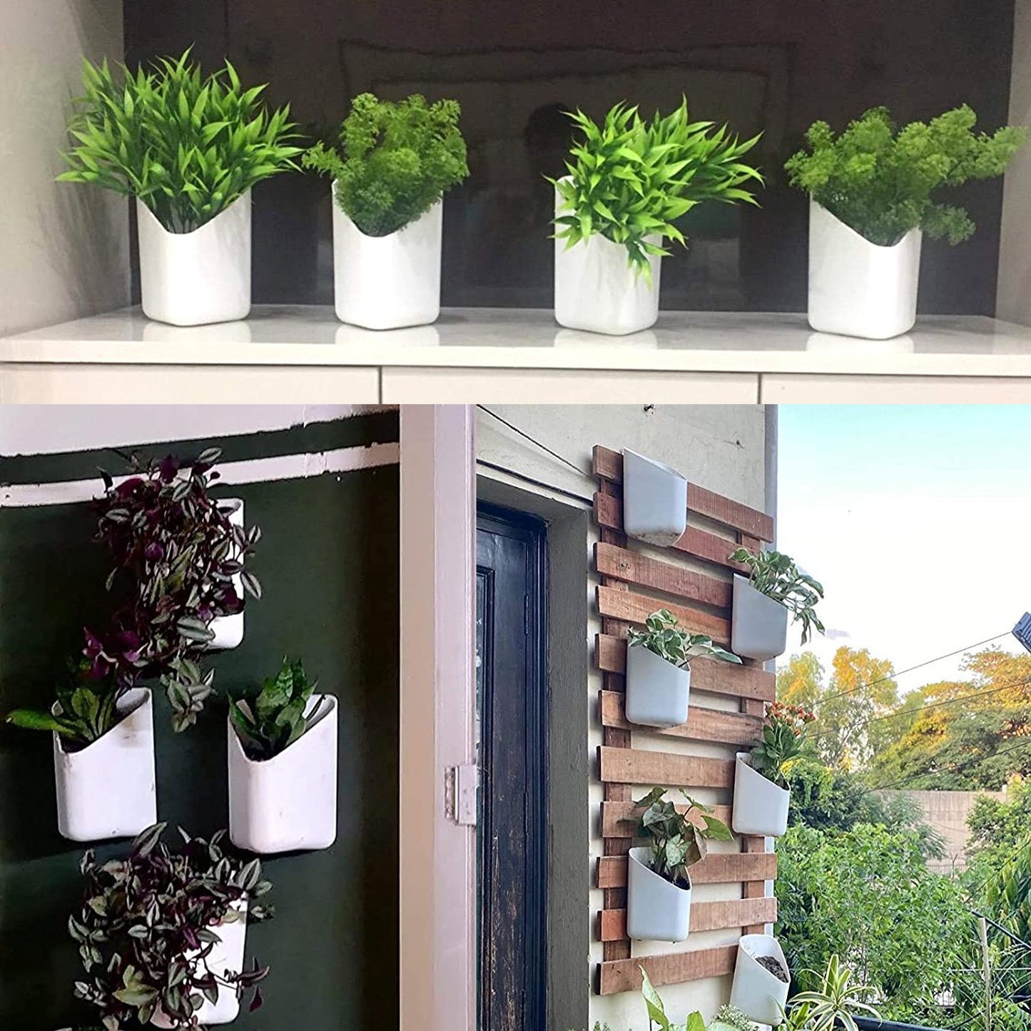 Short Multicolour Vertical Planter