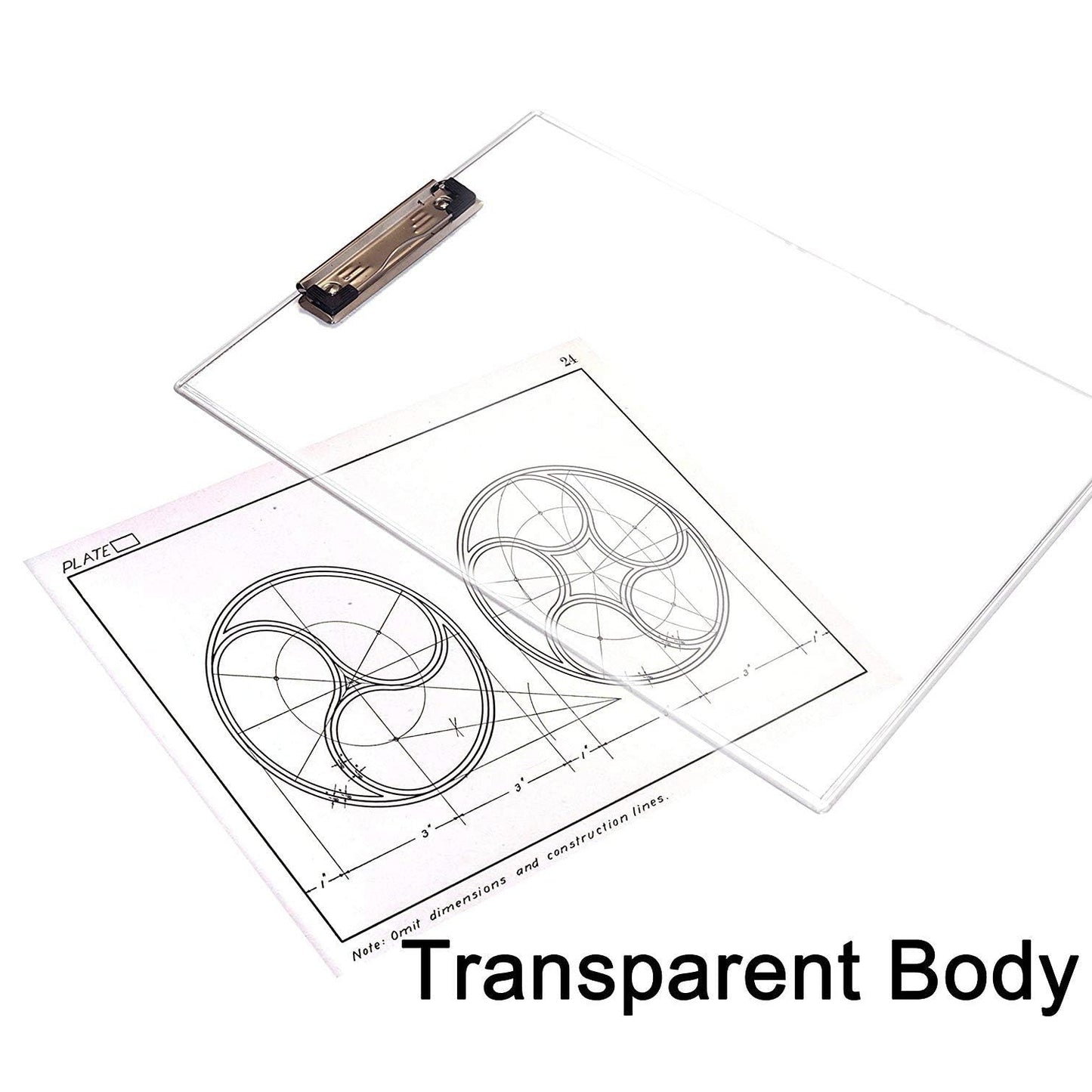 Premium Student Exam Pad - Transparent