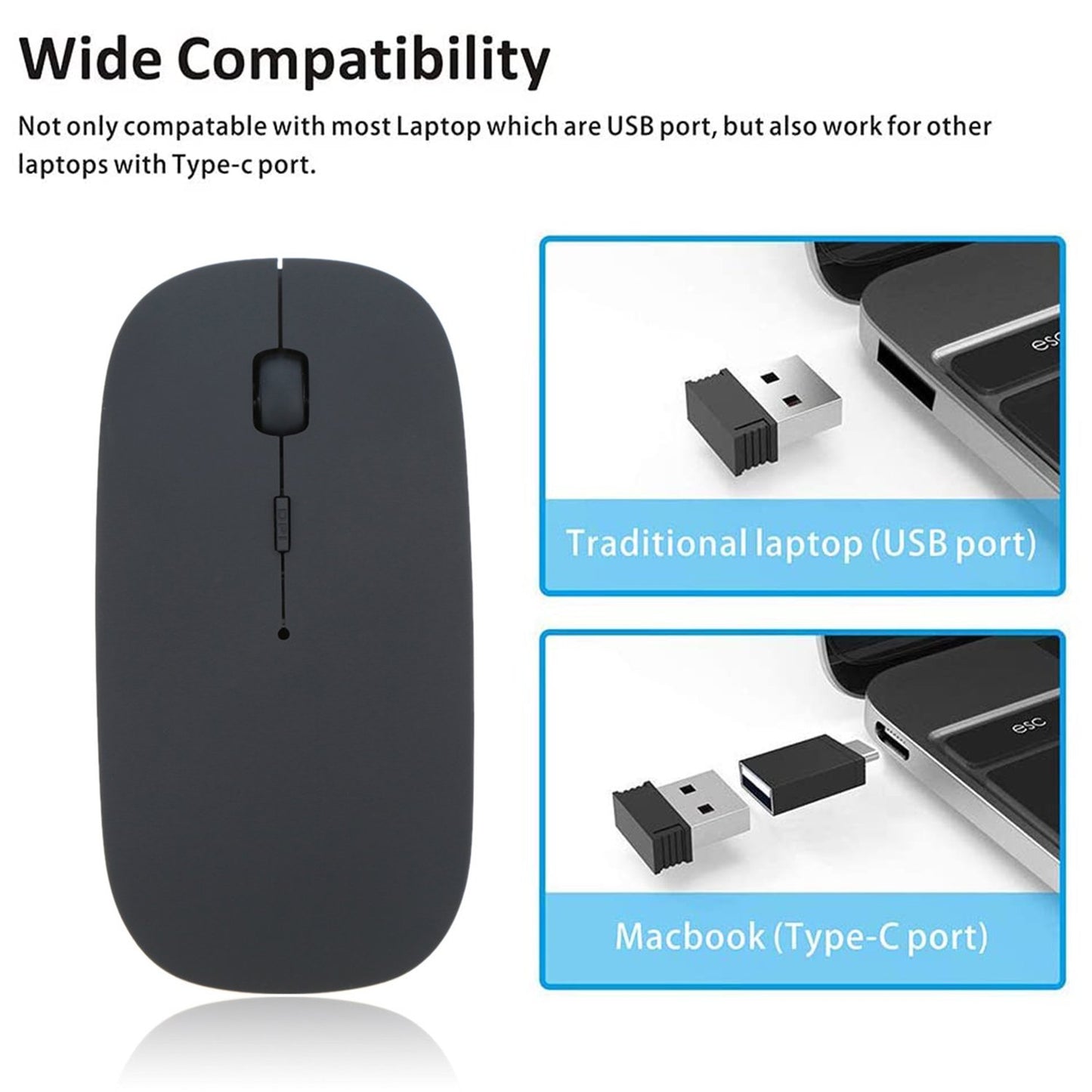 Wireless Mouse for Mac & Windows