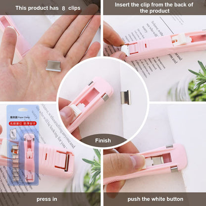 8-Piece Paper Clamp Dispenser Set