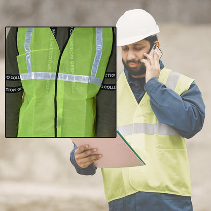 Reflective Green Safety Jacket for Worksites