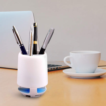 Smart Pen Stand with Bluetooth Speaker & Night Lamp