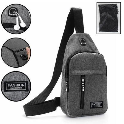 Waterproof Sling Bag with Earphone Hook