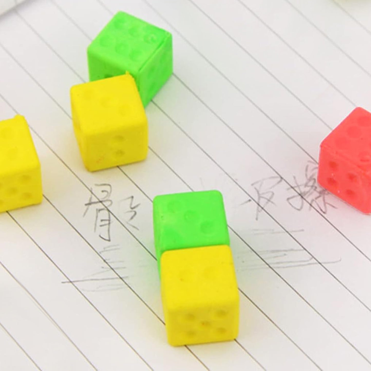 Eraser For Kids  Creative Dice Shape Erasers Kids (4 Pcs  Mix Design)