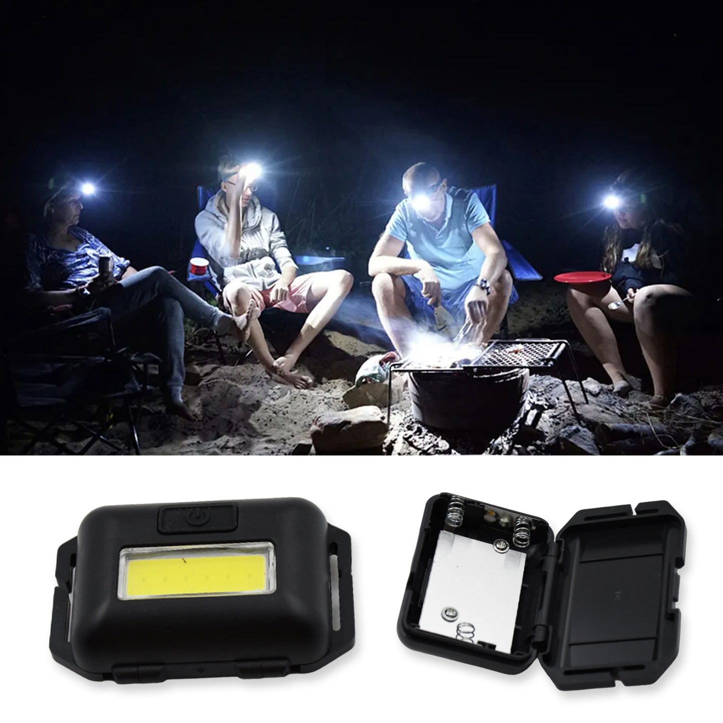 10W COB Headlamp Lantern for Outdoor Activities