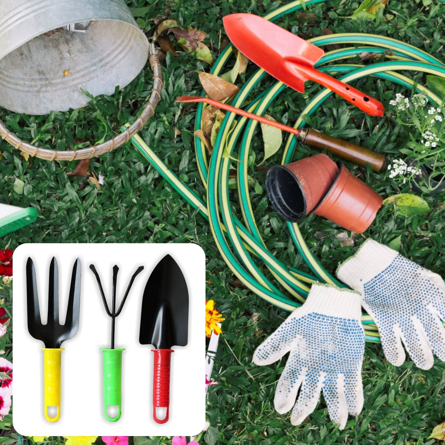 Vibrant Gardening Tools Trio