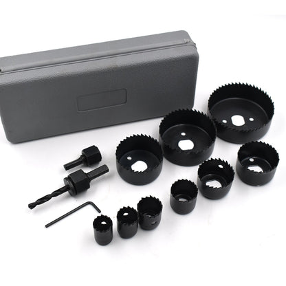 Hole Saw Set - 12 Pcs (19-64mm Sizes)