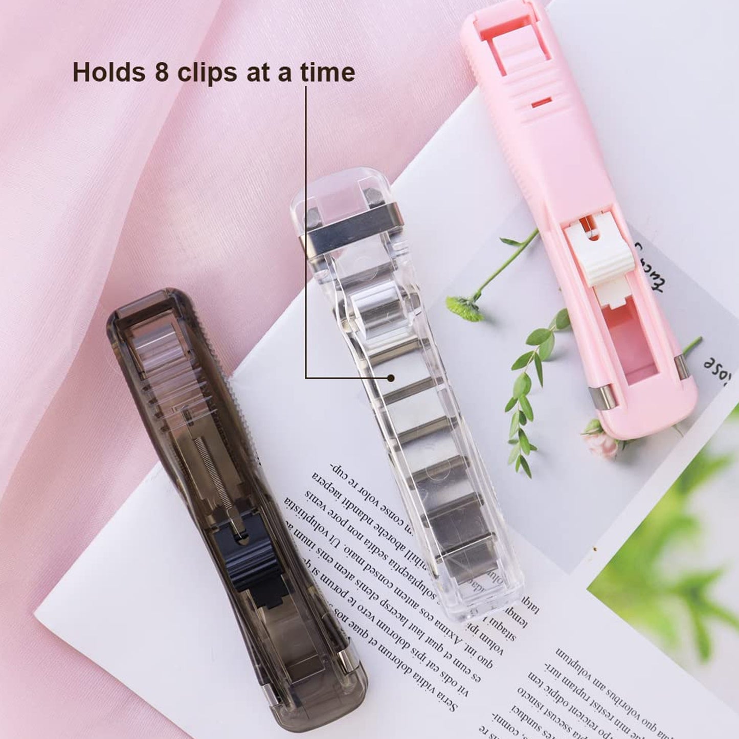 8-Piece Paper Clamp Dispenser Set