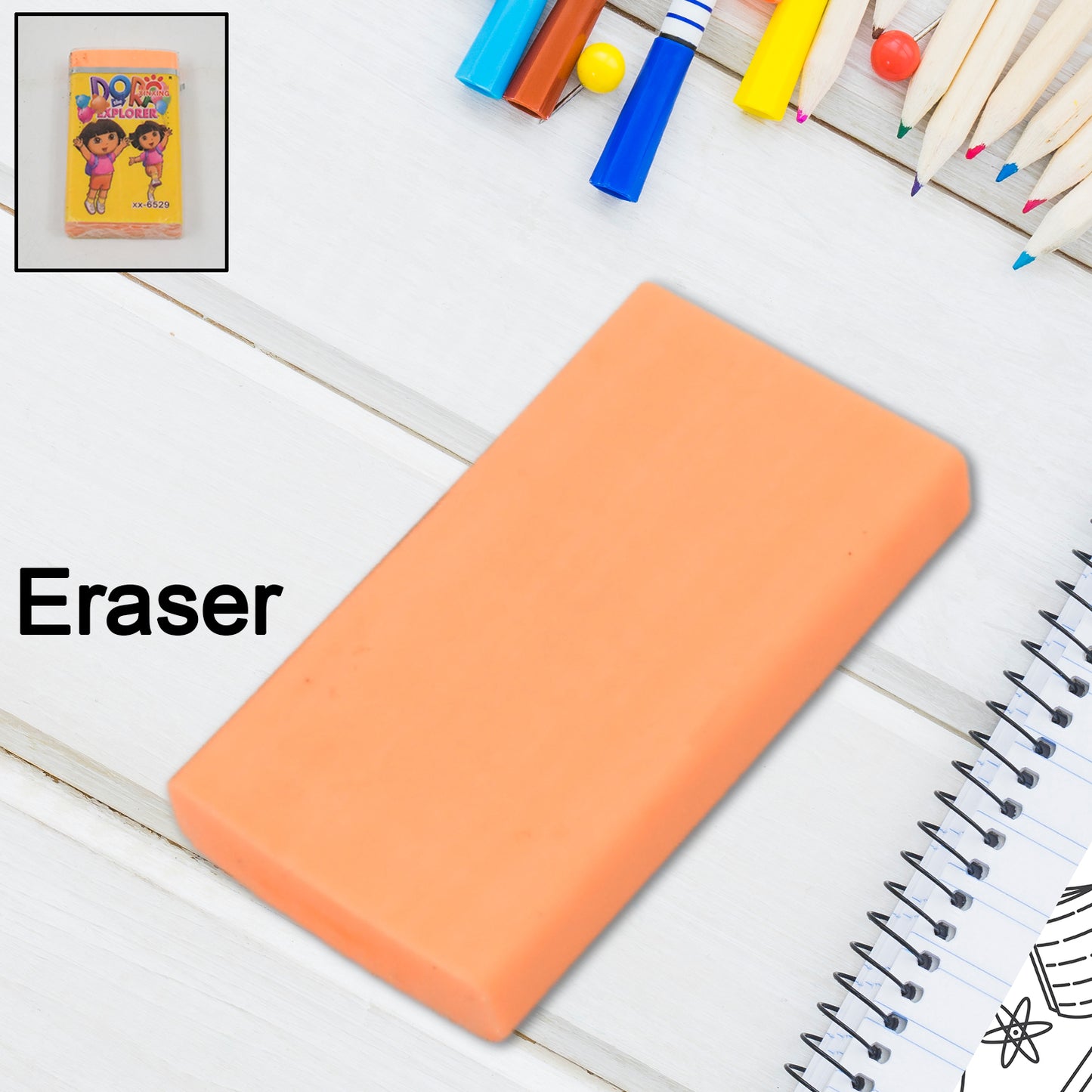 Fancy  Stylish Eraser (1 Pc  Mix Design)