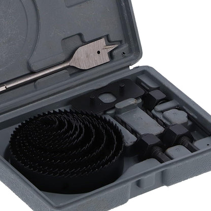 18-Piece Hole Saw Set for PVC, Wood, and Plastic