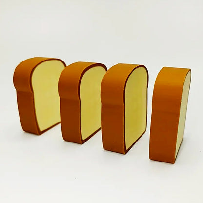 3D Toast Bread Erasers - 4 Pcs