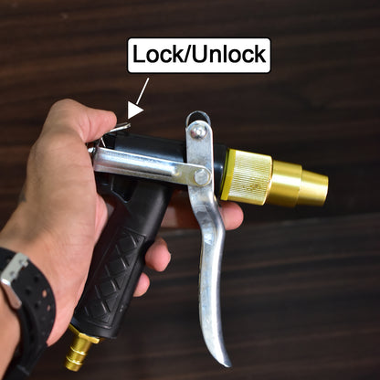 Durable Gold-Plated Metal Trigger Hose Nozzle