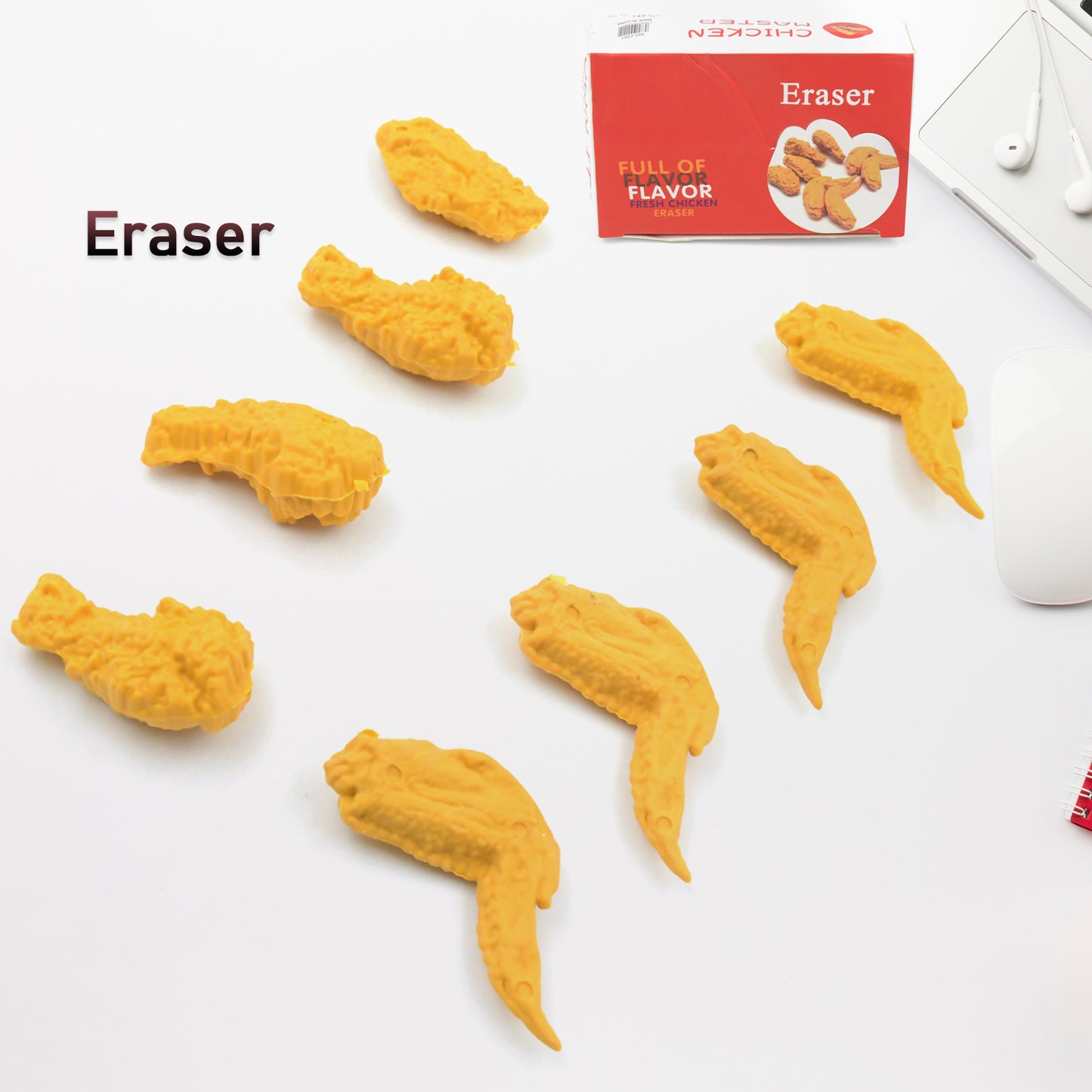 Cute Chicken Erasers for Kids (8 Pcs)