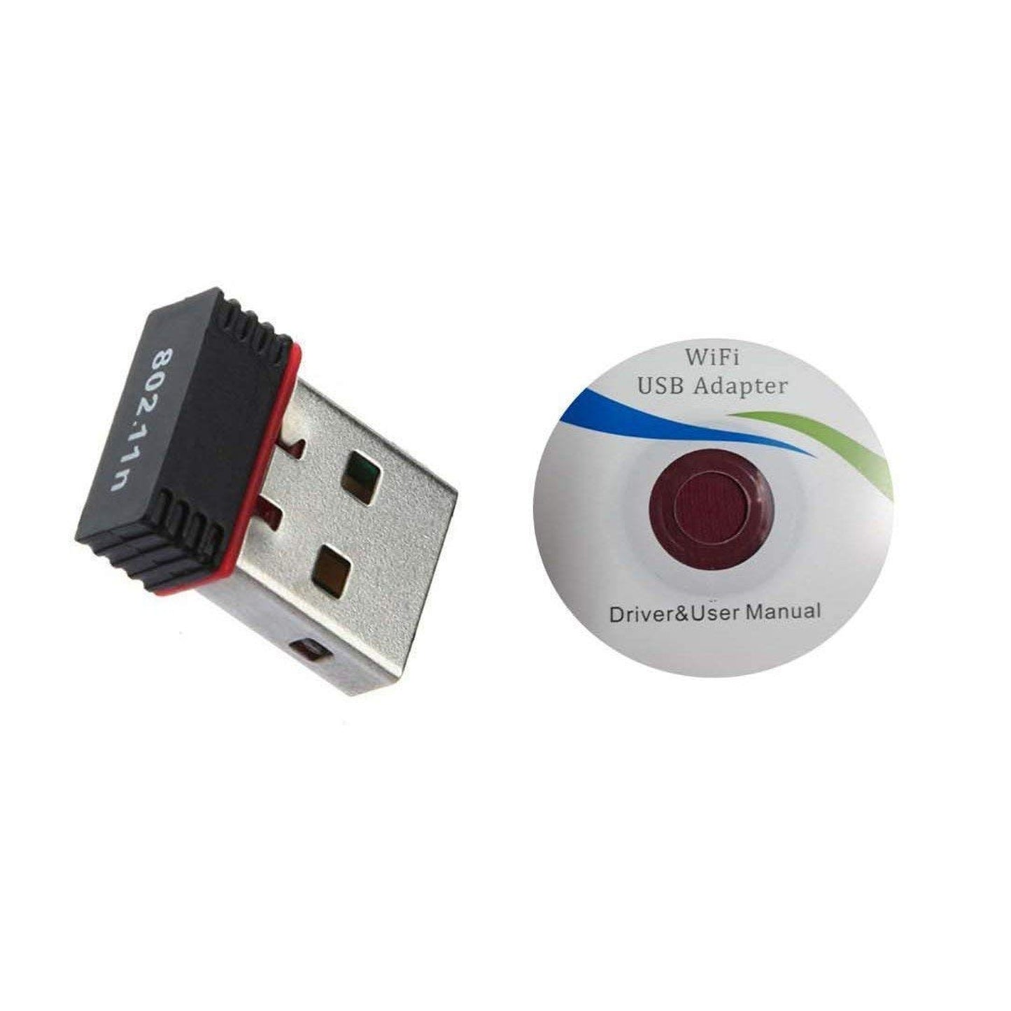 Compact Wi-Fi Adapter with Driver CD