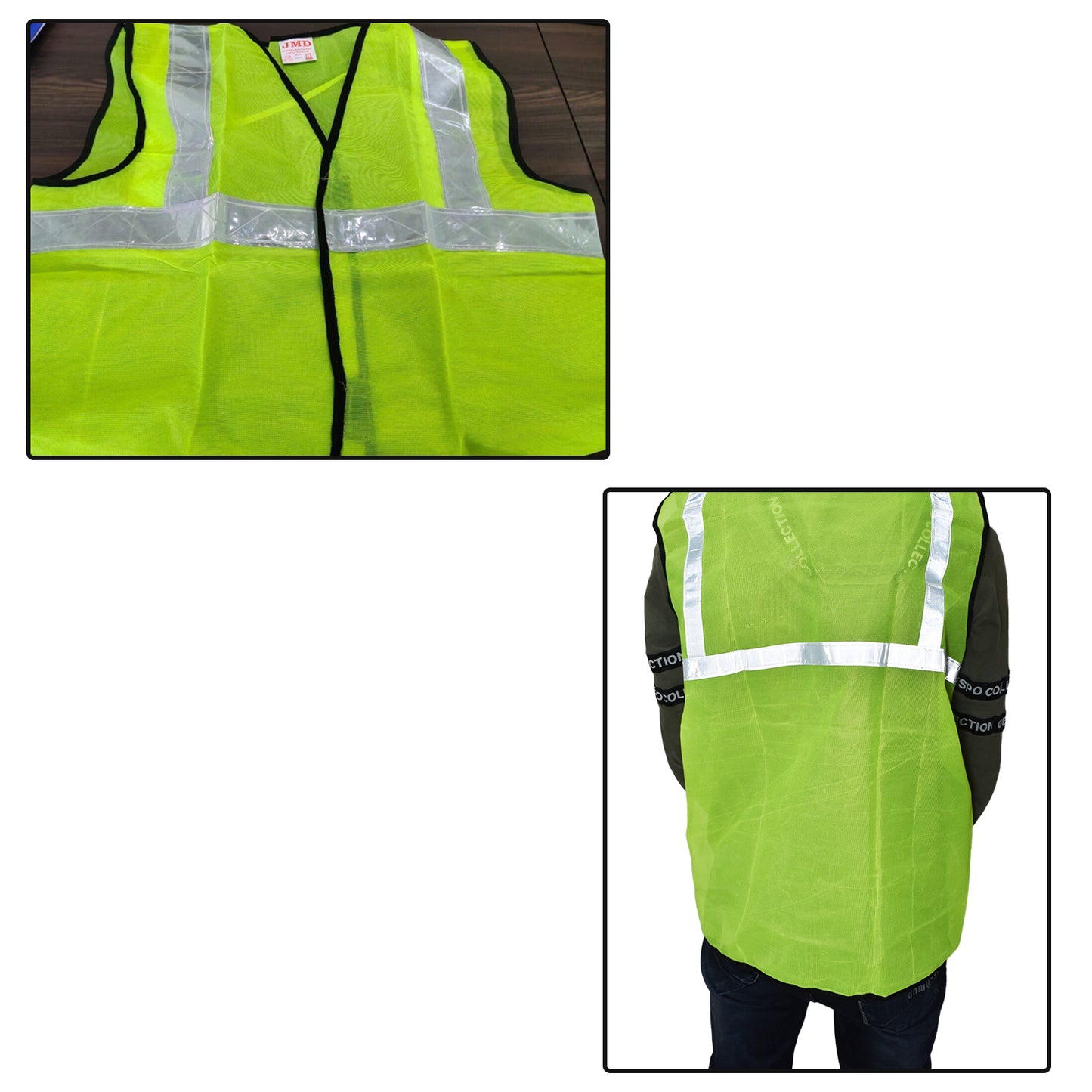 Reflective Green Safety Jacket for Worksites