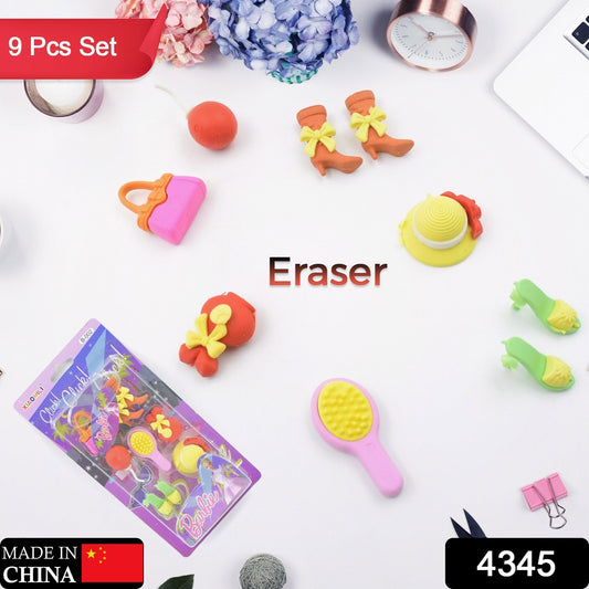 Cute & Creative Novelty Erasers (8 Pcs)