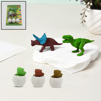 18030 Dinosaur Shaped Erasers  Egg Shape Eraser For Kids Dinosaur Erasers Puzzle 3d Eraser Mini Eraser Dinosaur Toys Desk Pets For Students Classroom Prizes Class Rewards Party Favors (5 Pcs Set)