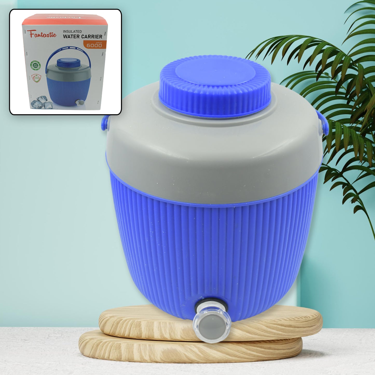 Plastic Insulated Water Jug – 6L with Handle