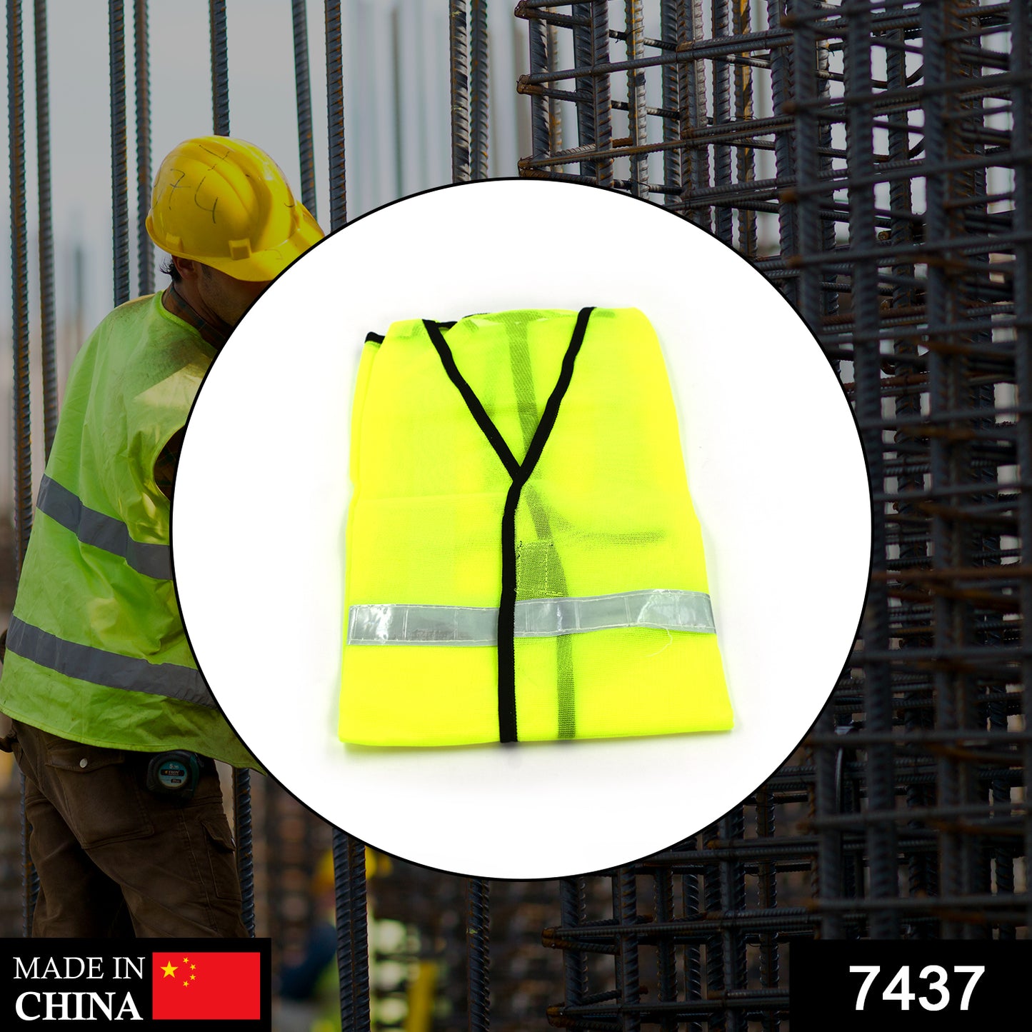 Reflective Green Safety Jacket for Worksites