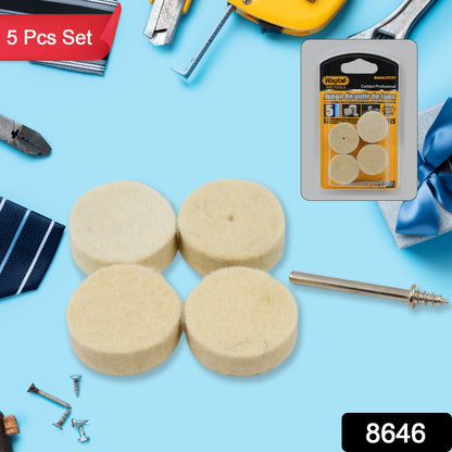 Rotary Tool Felt Polishing Pads (5-Pack)