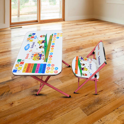 Foldable Study Table & Chair Set (2 Pcs)