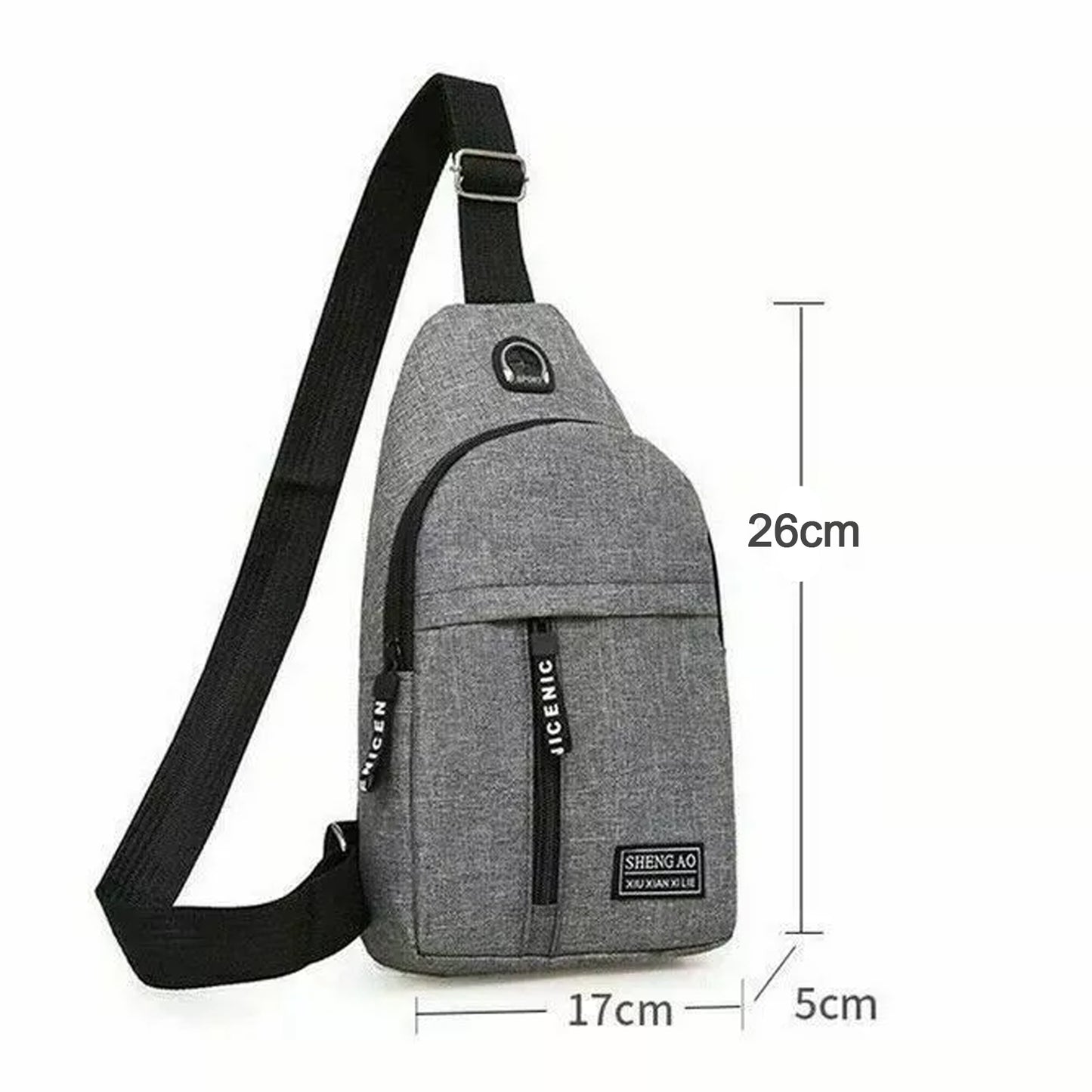 Waterproof Sling Bag with Earphone Hook