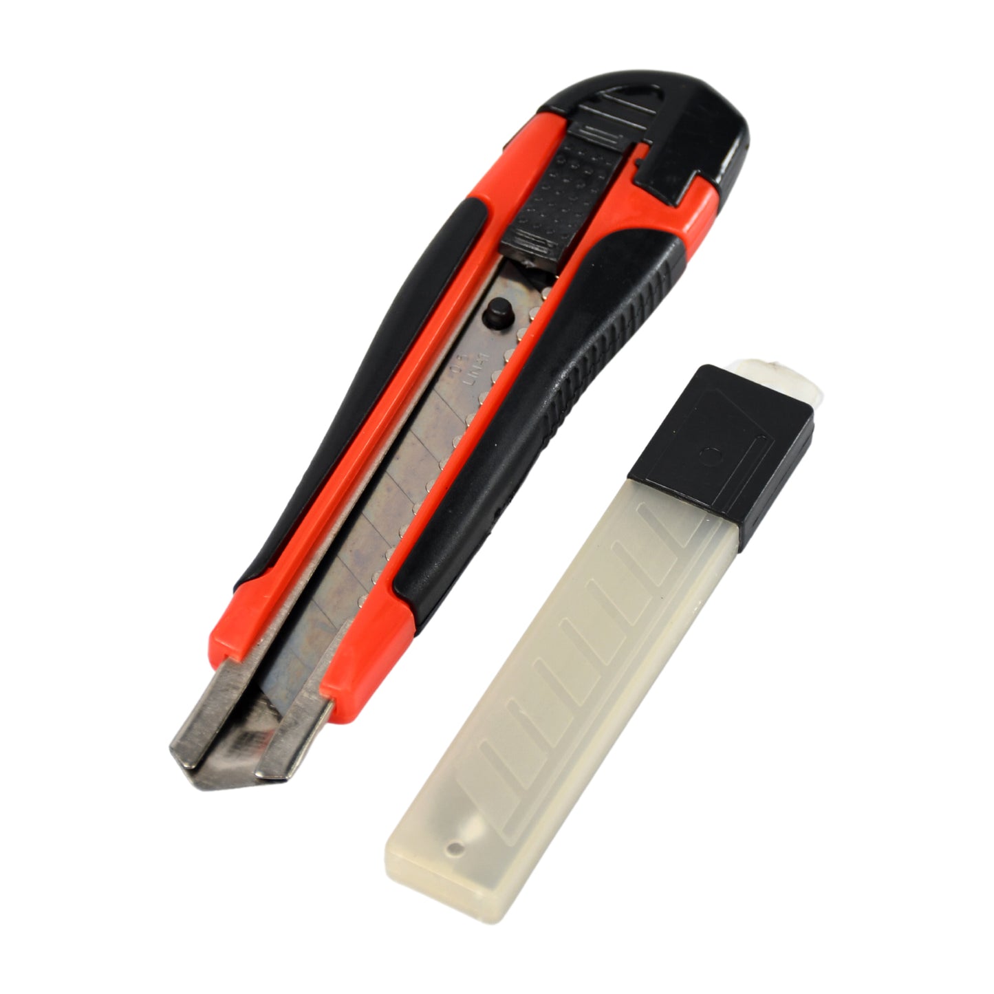 Premium 18mm Cutter Knife with Rubber Grip & Extra Blades