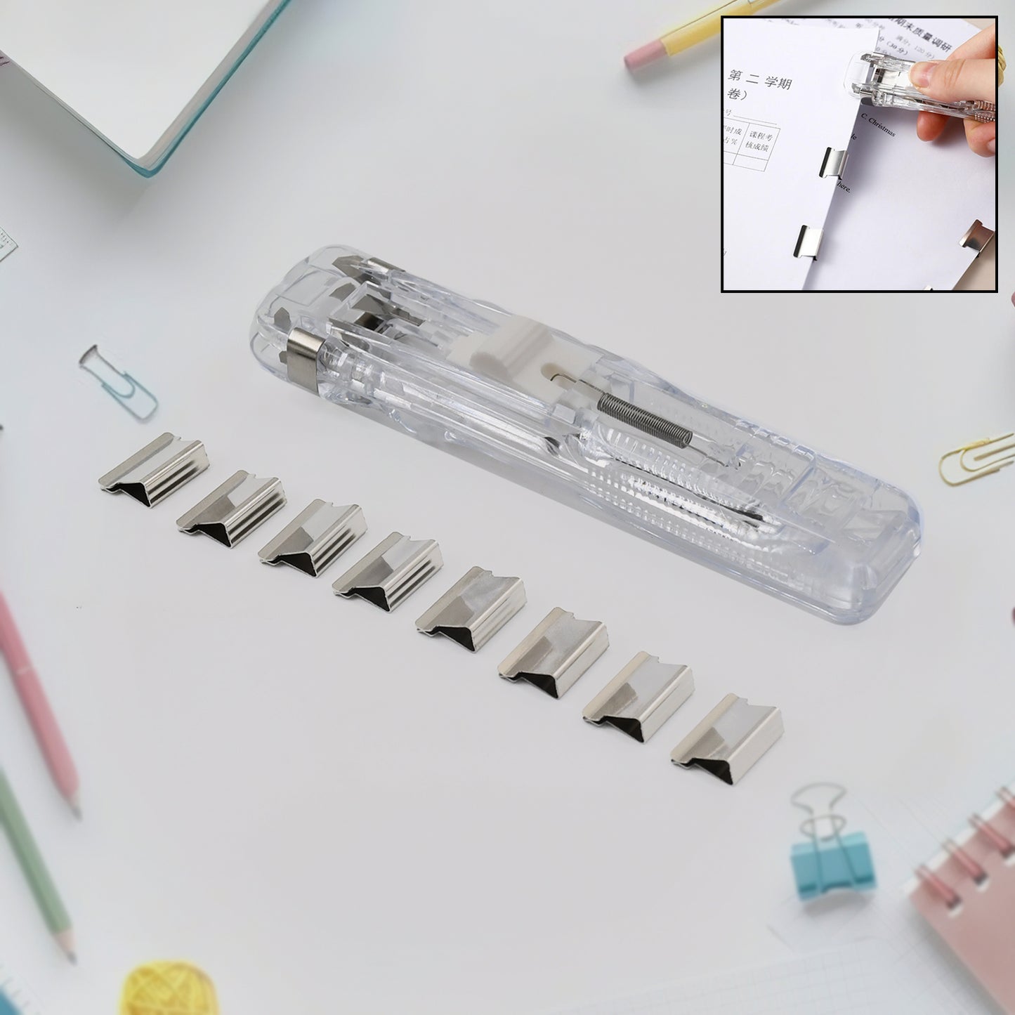 Portable Paper Clamp Set (8 Clips)