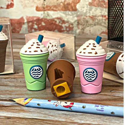 Rotary Manual Pencil Sharpeners - Ice Cream & Coffee Shape (24 Pcs)