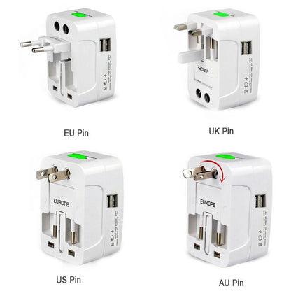 All-in-One International Plug Adapter with USB Charging