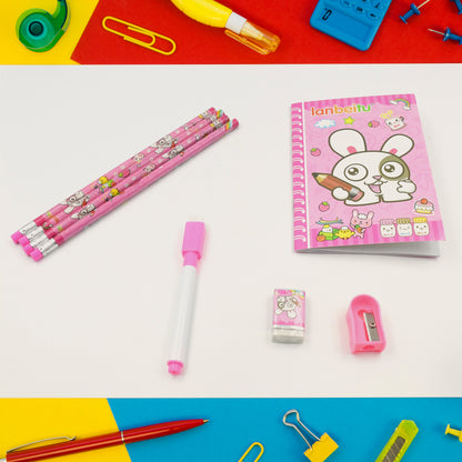 Stationery Set for Boys & Girls - 8 Pcs