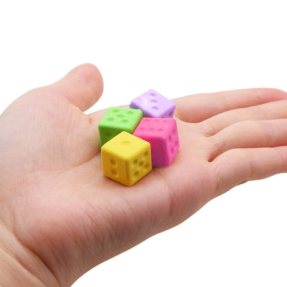 Eraser For Kids  Creative Dice Shape Erasers Kids (4 Pcs  Mix Design)