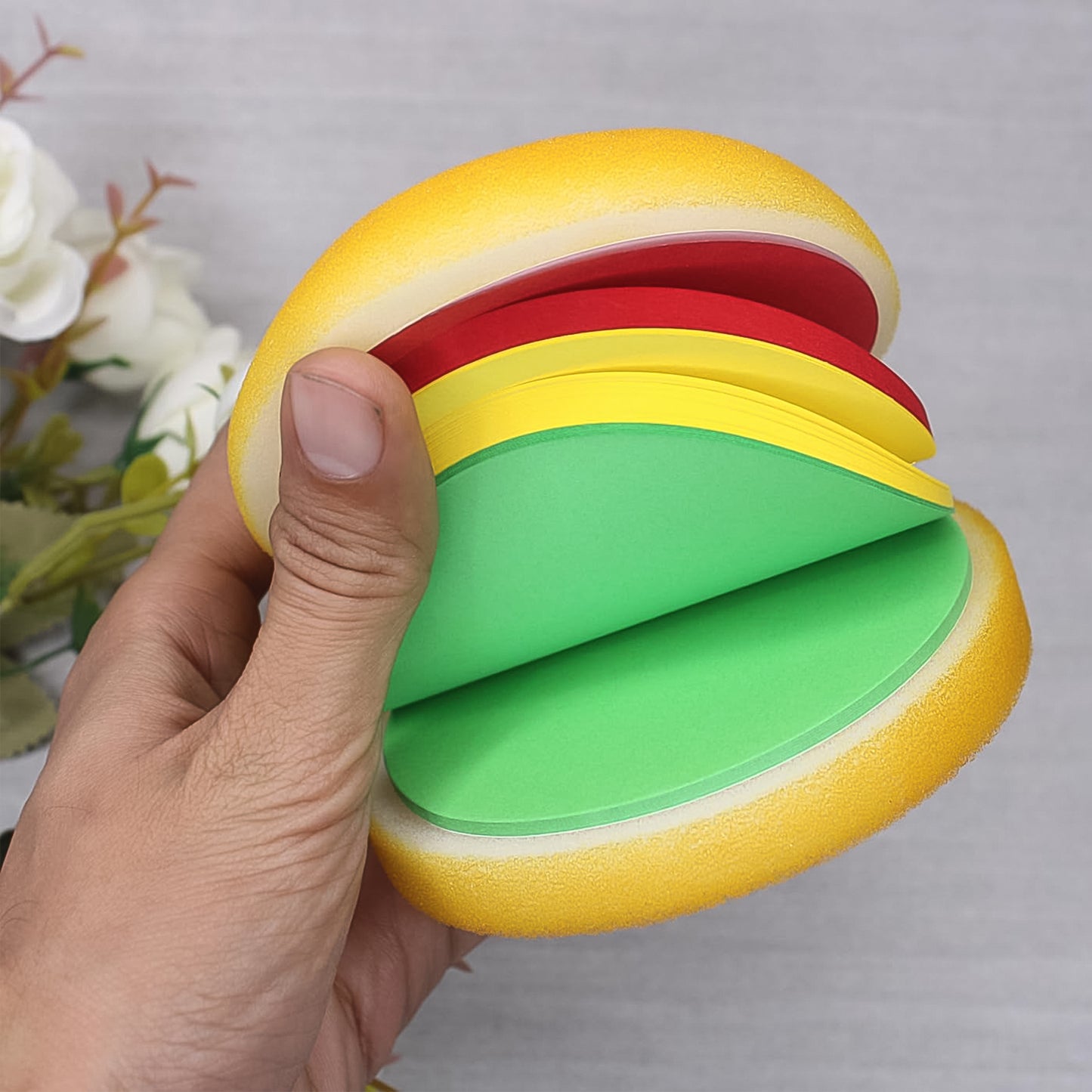 Burger Shaped Sticky Notes (Multicolor)