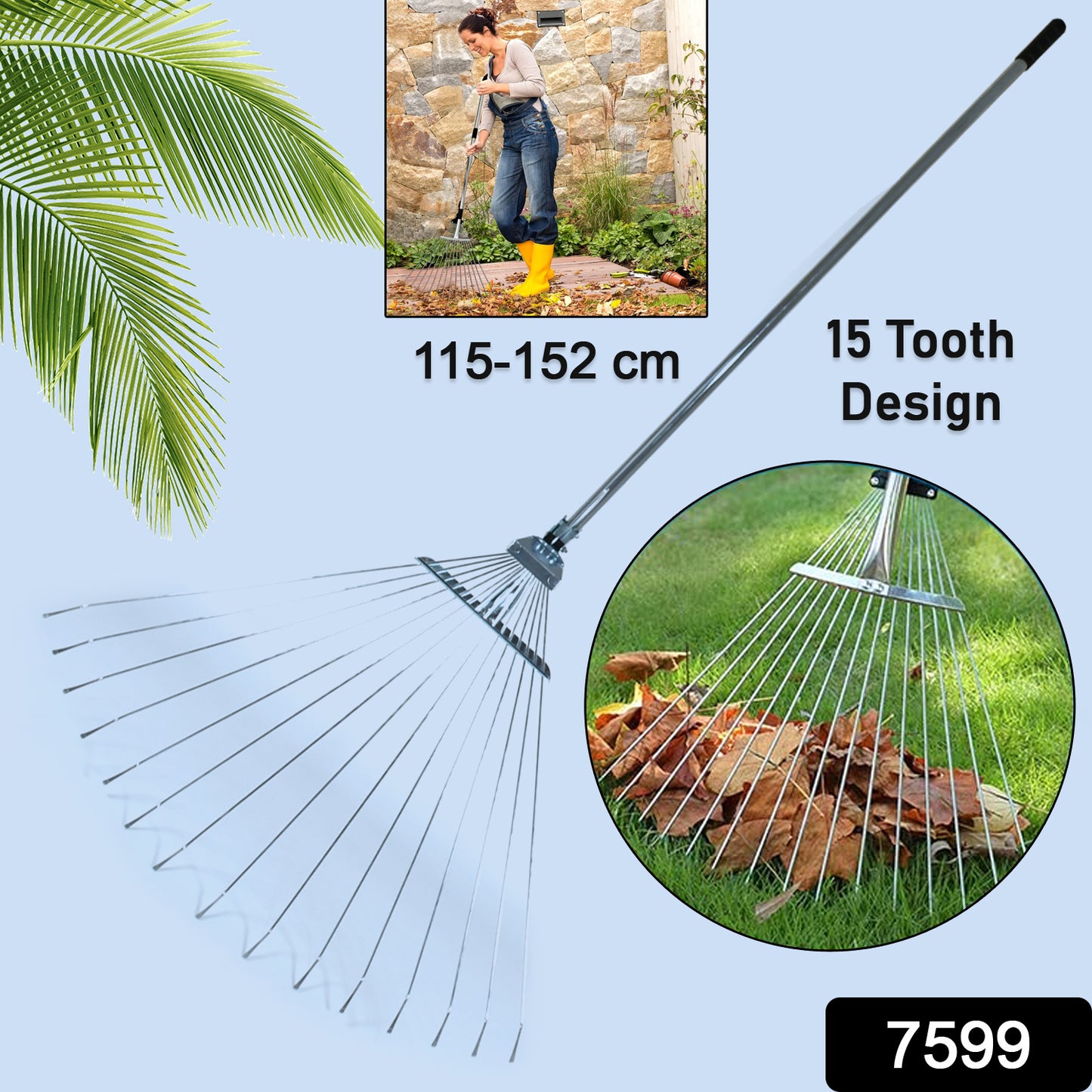 Multi-Use Rake with Adjustable Claws