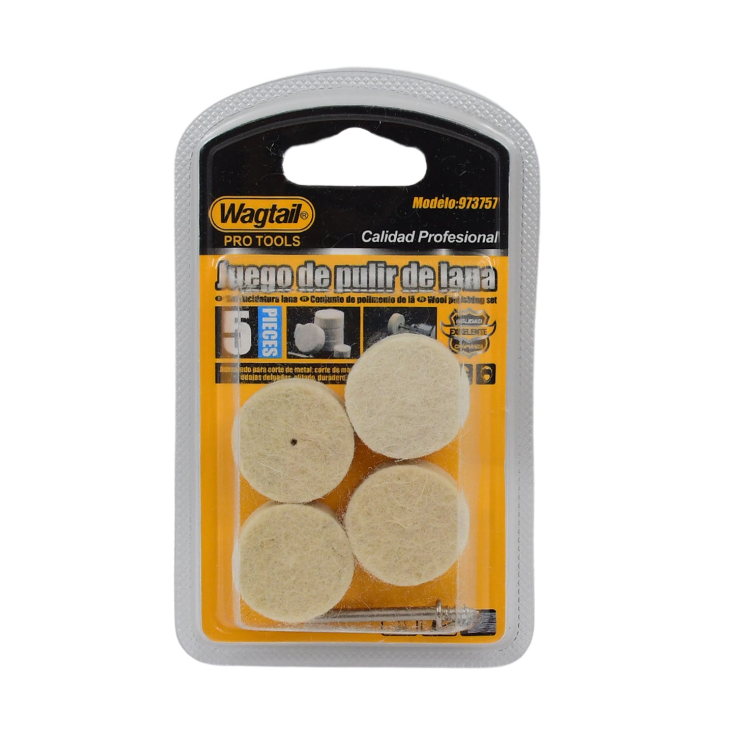 Rotary Tool Felt Polishing Pads (5-Pack)