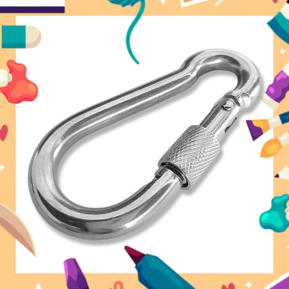 Snap Hook With Screw-stainless Steel Snap Hook Clip Heavy Duty Carabiner Clip (550 Mm  2 Pcs Set)