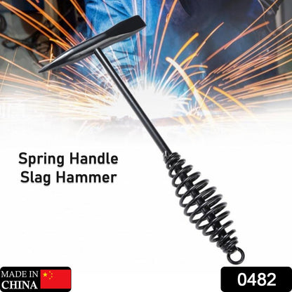 Industrial Slag Removal Tool with Coil Spring Handle