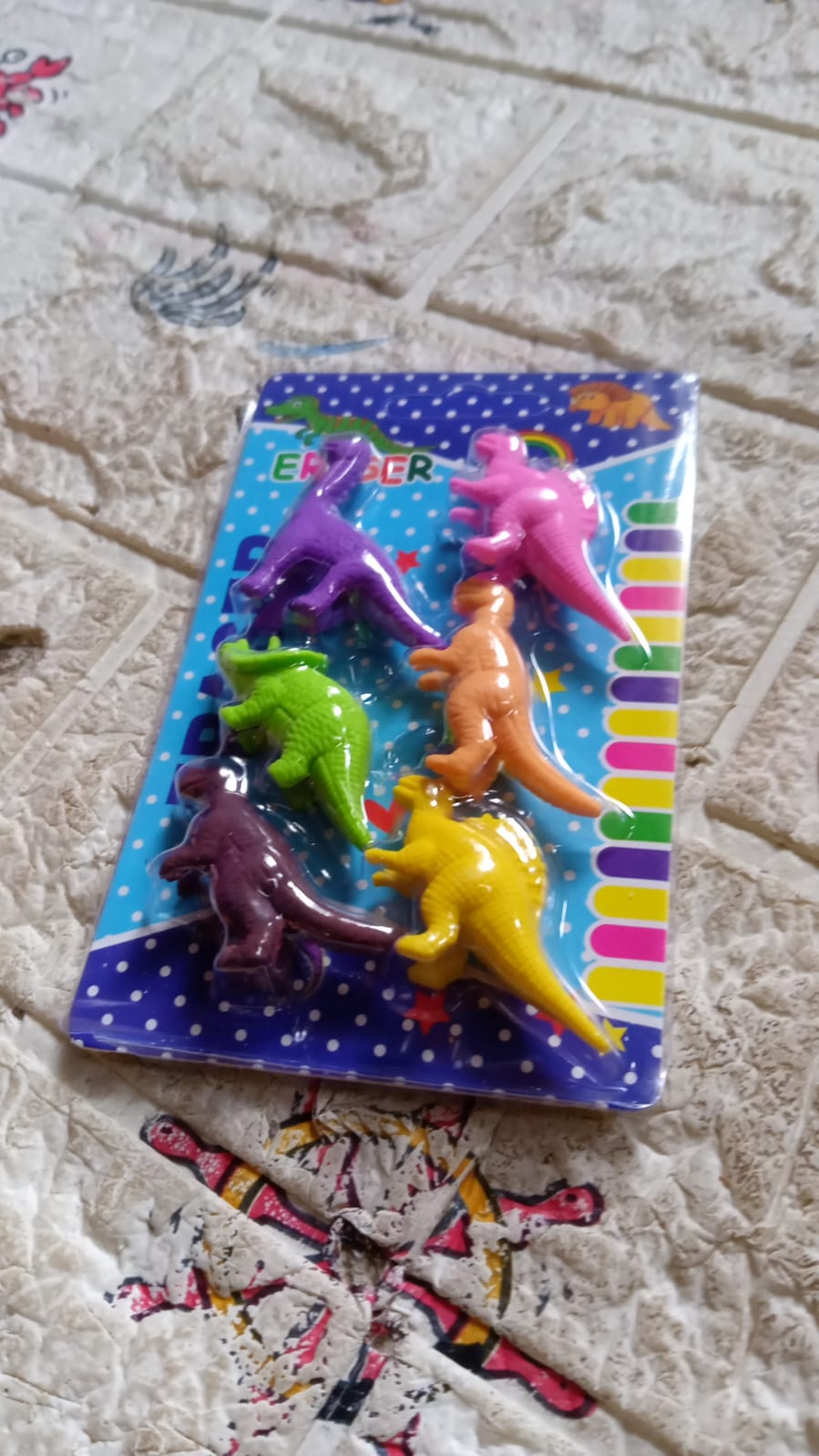 3D Dinosaur Erasers for Kids (6 Pcs)